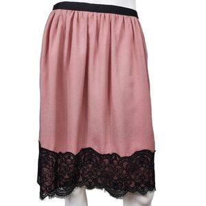 Jody California Pink Black Lace Hem Size Small
